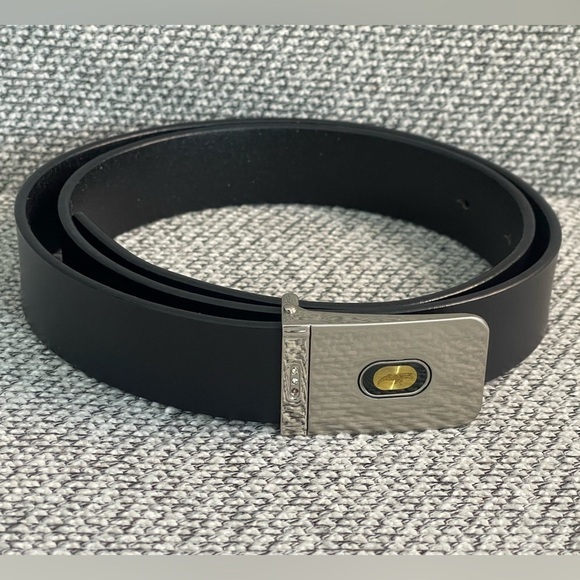AVIGNON Mod Depose Spain Black Leather Alligator Belt XXL | eBay Avignon Mod Depose Black Genuine  Leather Belt with Silver Buckle